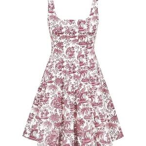 Staud Wells Toile De Jouy Mini Dress